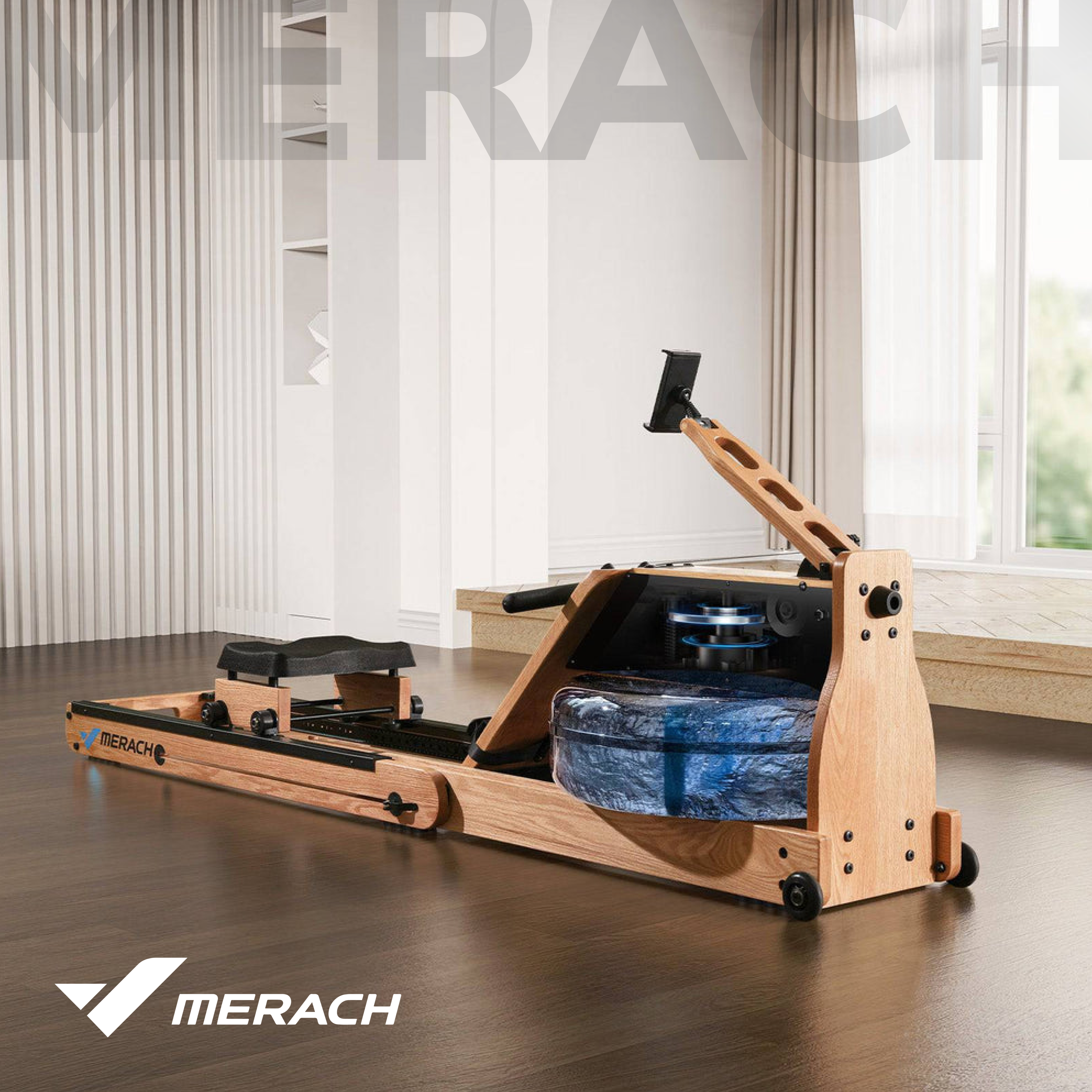 Гребной тренажер домашний MERACH MR-950W1Z - КОМПЕНСАТОРЫ НЕРОВНОСТЕЙ ПОЛА 
